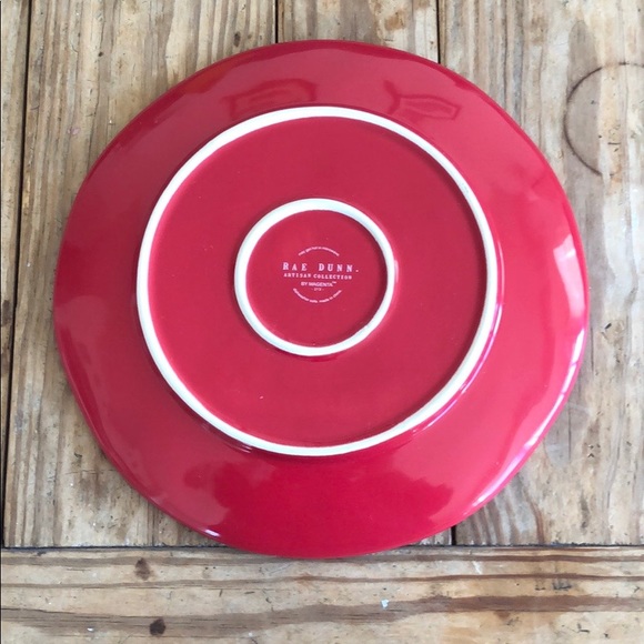 Rae Dunn Joy Holiday Christmas Red Dinner Plate - Picture 5 of 7